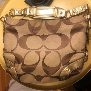 Vintage Gold Coach Purse